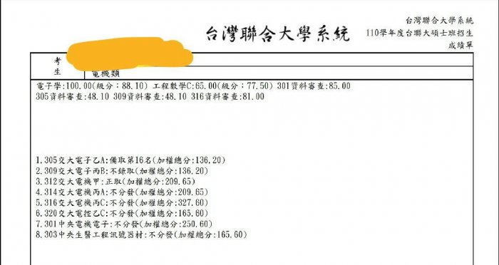 110交大電機甲正取心得-升學面試