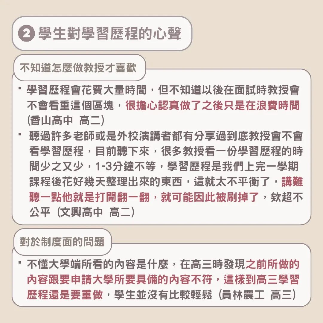 108課綱問卷調查結果分享：關於學習歷程，學生的心聲與疑惑-#108課綱