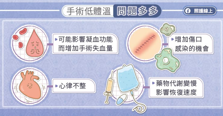 剖腹產容易手術低體溫，正確體溫管理，醫師圖文解析-手術低體溫