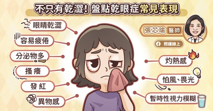 眼睛乾澀、容易疲勞，先確定乾眼症分類，才能選擇正確治療，眼科醫師圖文解說-人工淚液