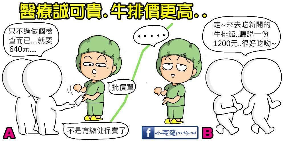 醫療誠可貴，牛排價更高...-插畫看醫護
