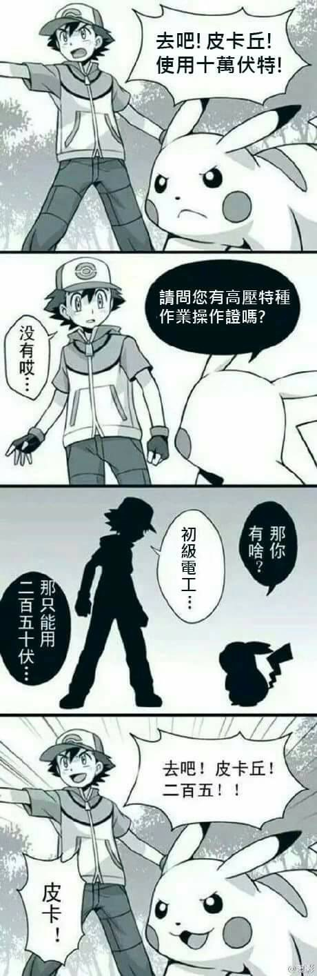 當小智大喊：去吧皮卡丘!十萬伏特! 皮卡丘卻.......-值錢證照