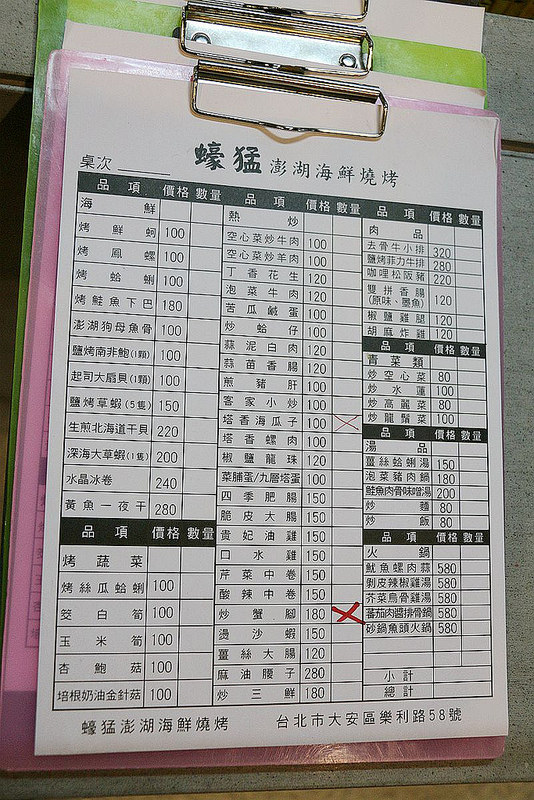 【羽諾食記】蠔猛澎湖海鮮燒烤❤cp值爆高百元平價熱炒❤捷運六張犁站樂利路熱炒燒烤推薦