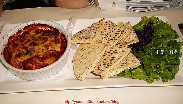 「舒果新米蘭蔬食」套餐焗烤山伏茸丸佐口袋餅 ~ 「舒果新米蘭蔬食」套餐焗烤山伏茸丸佐口袋餅 ~