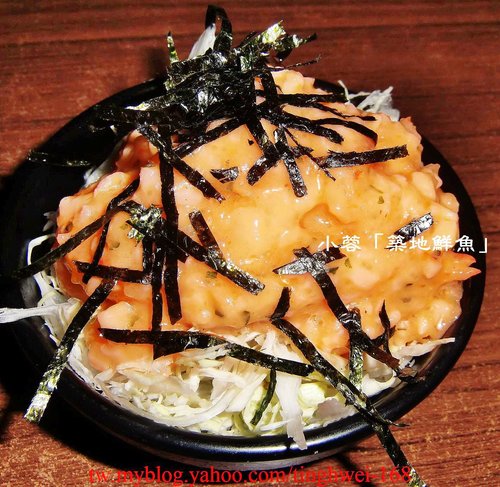 「築地鮮魚」平價生魚片蓋飯、鹽烤魚頭～