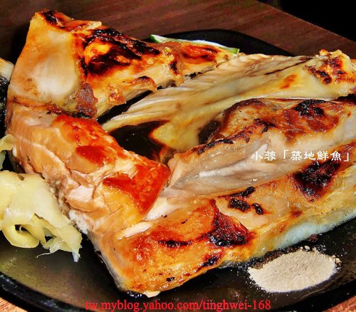 「築地鮮魚」平價生魚片蓋飯、鹽烤魚頭～