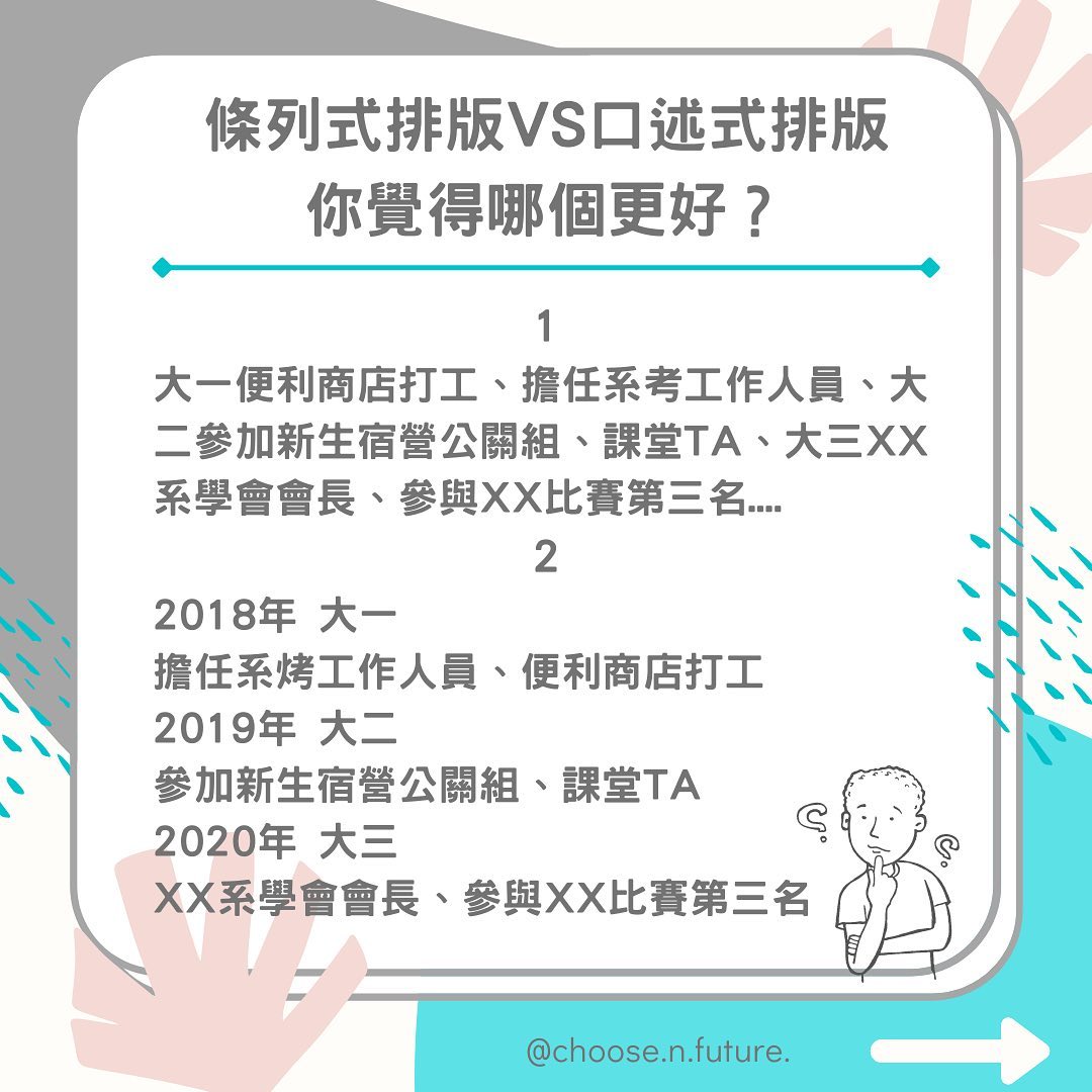 大學生看過來～超萬用履歷撰寫技巧來啦！｜求思未來｜舞蹈｜人資  choose.n.future-有問必答