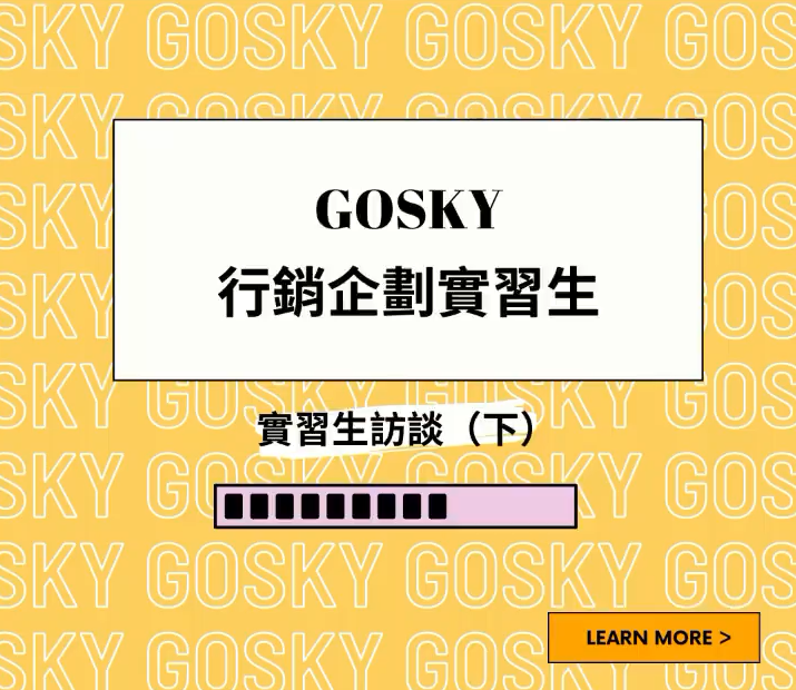 GoSKY 行銷企劃實習生（下）｜missfangfang__-gosky