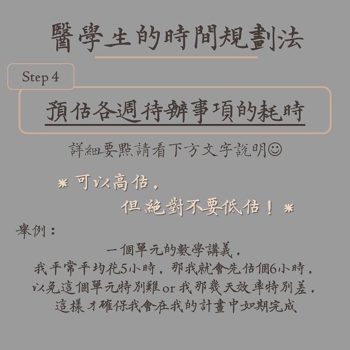 讀書考試技巧-醫學生的時間規劃法