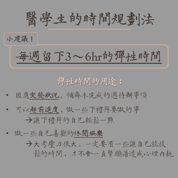 讀書考試技巧-醫學生的時間規劃法