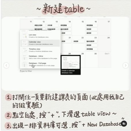 notion課表製作- 課表