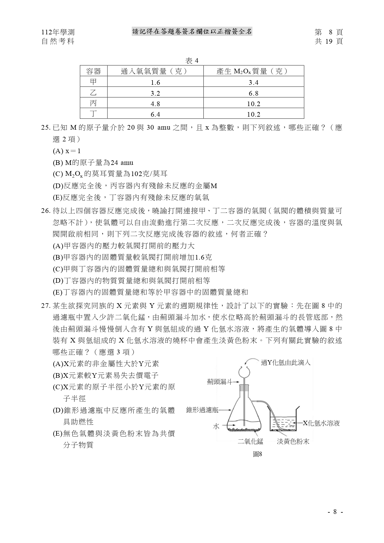 112學測各科測驗試題/參考答案-112學測 112學測各科測驗試題/參考答案-112學測