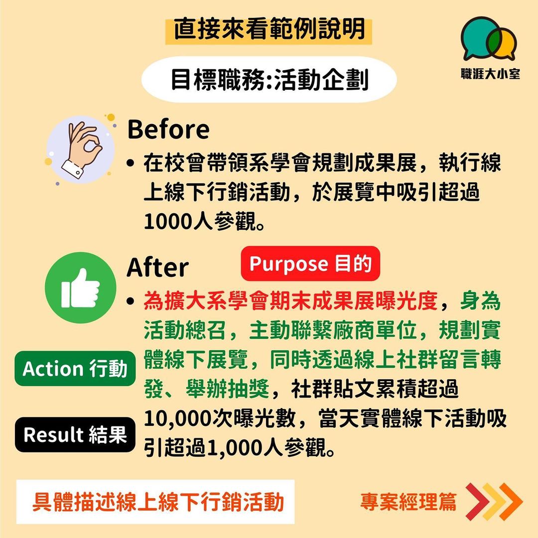 可以快速學習的履歷撰寫原則 活動企劃/專案經理/公關人員/行政人員/社群行銷-年後轉職