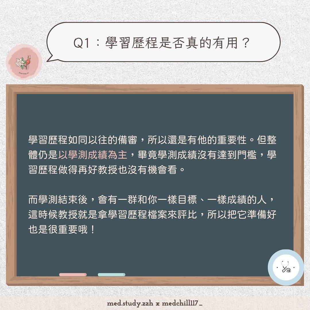 醫學系個申、學習歷程問題集——上集-申請入學