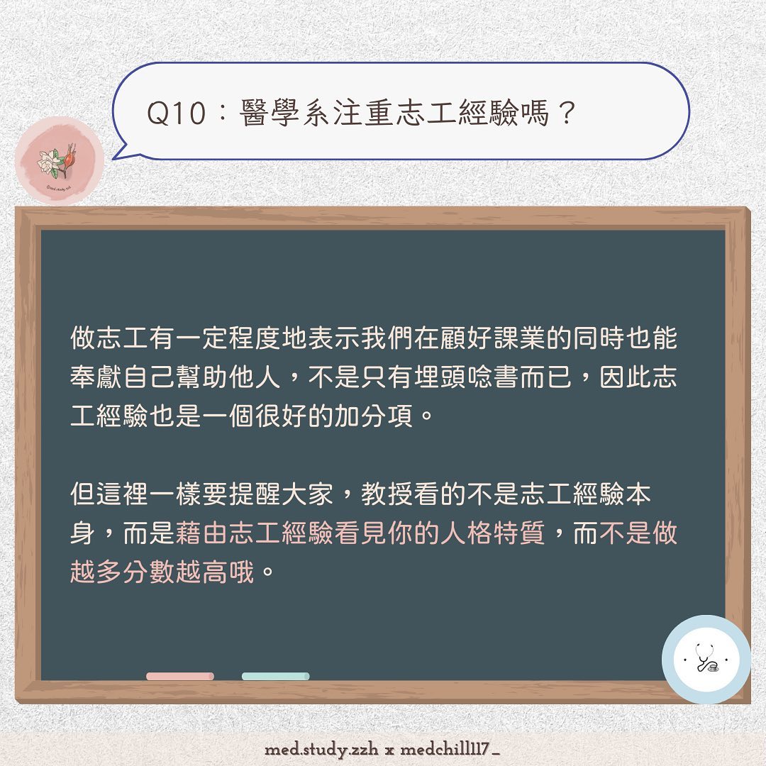 醫學系個申、學習歷程問題集——下集-申請入學