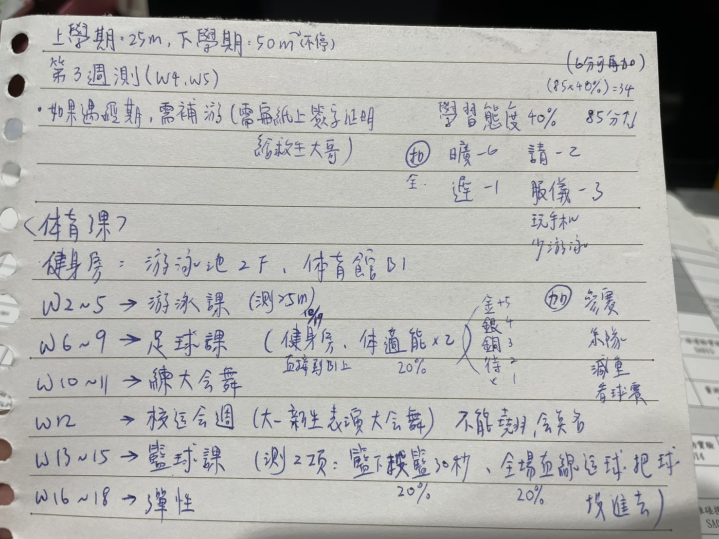 [交通大學] 大一體育(陳奐杰 老師) 課程規劃如何？-交通大學