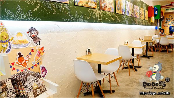 【DODO鳥甜點天堂】南京松江甜點下午茶，必點豆漿鬆餅，知名浩理斯hoelex繪師，打造叢林風格的環境