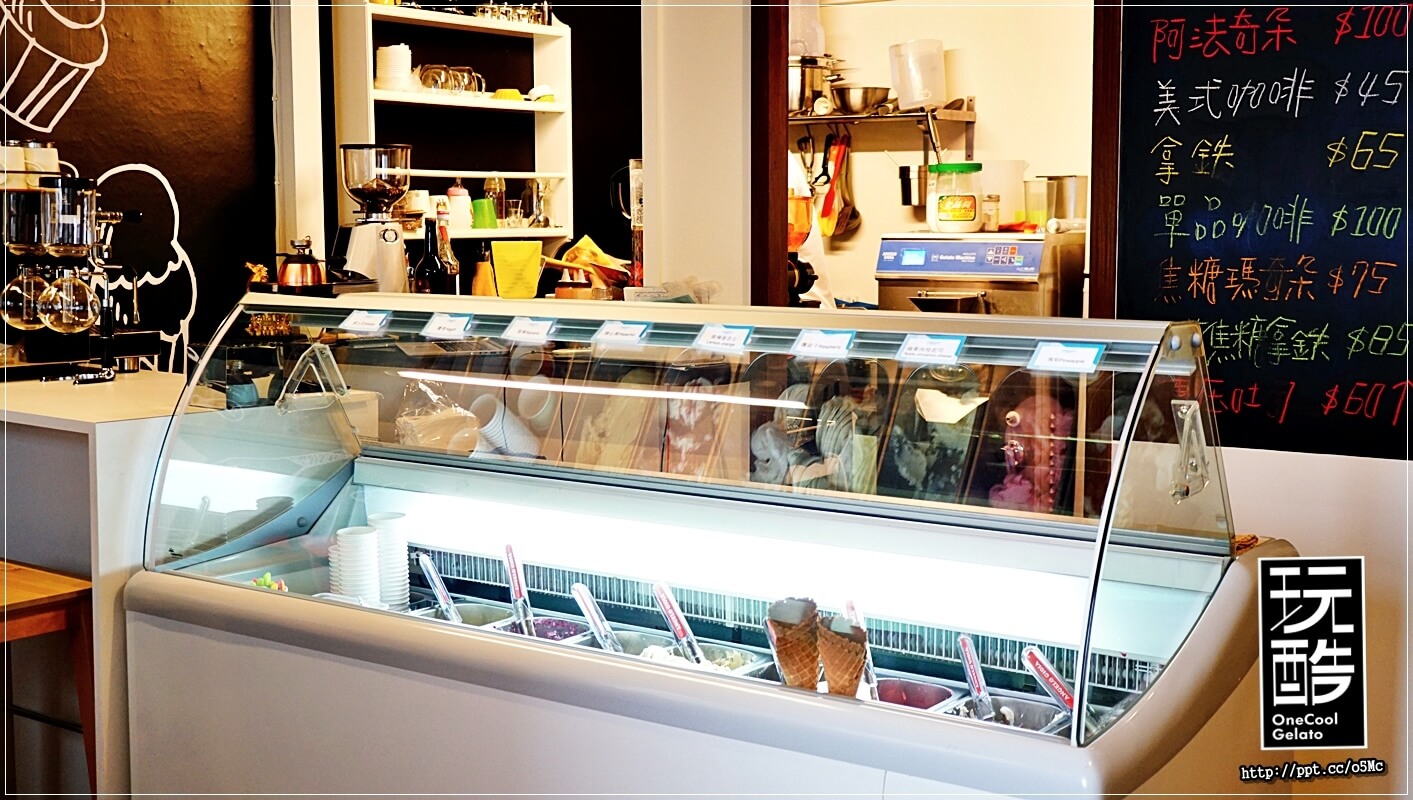 【OneCool gelato 玩酷冰淇淋】四平商圈冰淇淋～低脂，低糖，滑順口感，堅持使用天然素材，無添加人工香料的手作義式冰淇淋，必點阿法奇朵／白蘭地冰淇淋