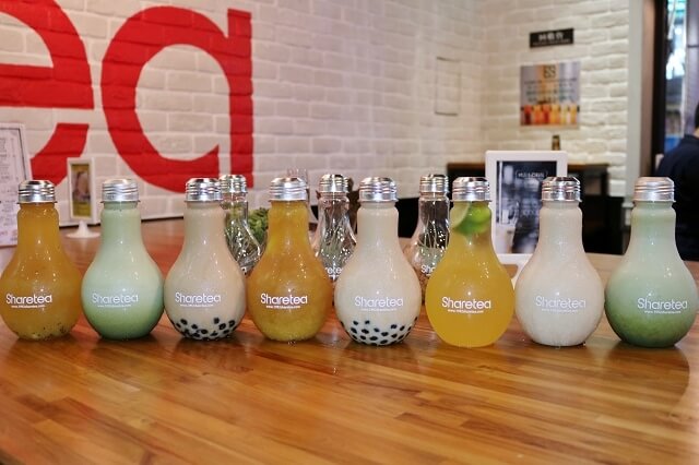 【台北美食】Sharetea 品牌旗艦店-歇腳亭24周年慶 燈泡茶飲．盆栽DIY