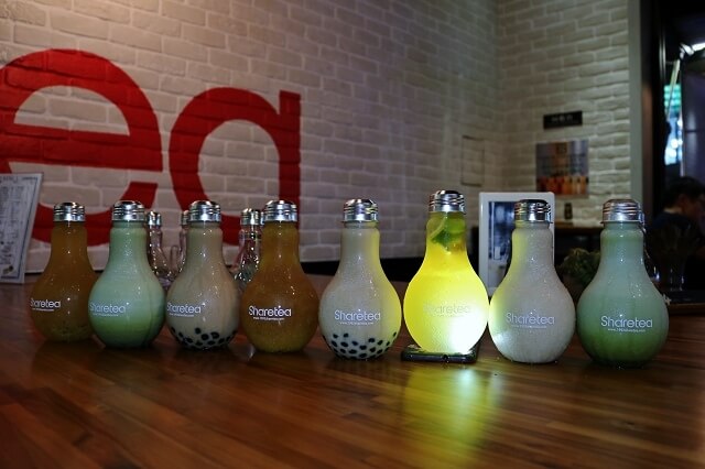 【台北美食】Sharetea 品牌旗艦店-歇腳亭24周年慶 燈泡茶飲．盆栽DIY