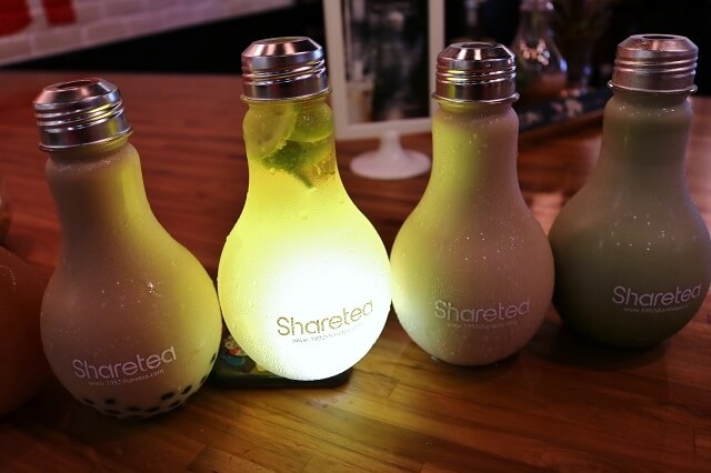 【台北美食】Sharetea 品牌旗艦店-歇腳亭24周年慶 燈泡茶飲．盆栽DIY
