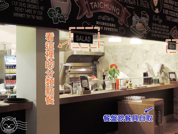 ※ Vapiano ※【星羽愛美食-台中】環境排場還不錯，自助點菜端菜有點累，寬版麵感情太好通通黏做夥~。-Vapiano
