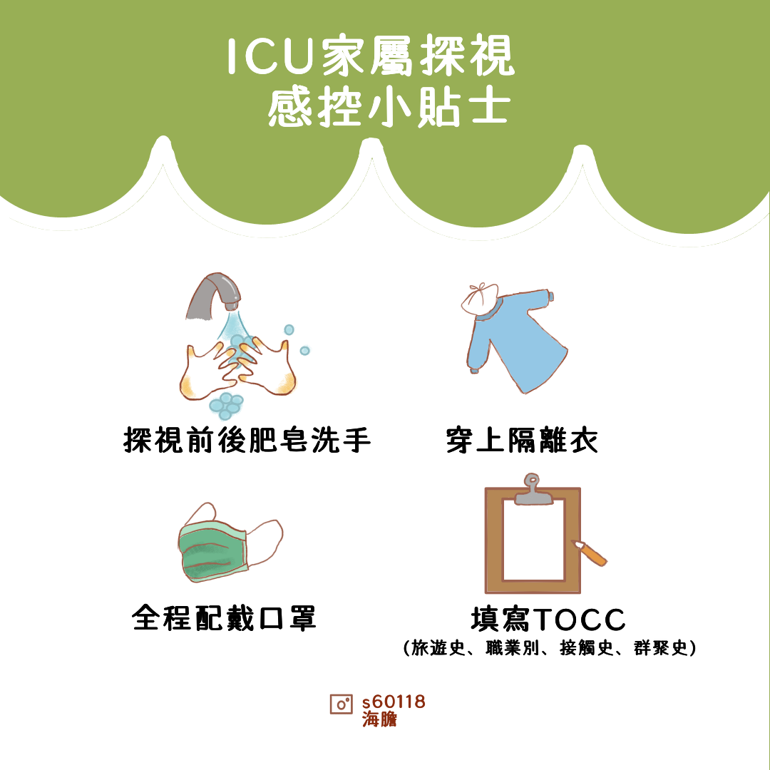 ICU家屬探視感控小貼士-ICU