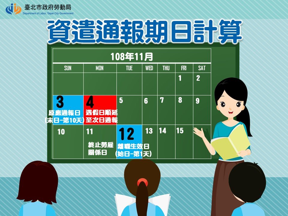 資遣通報的期日要如何計算呢?｜台北市政府勞動局-HR