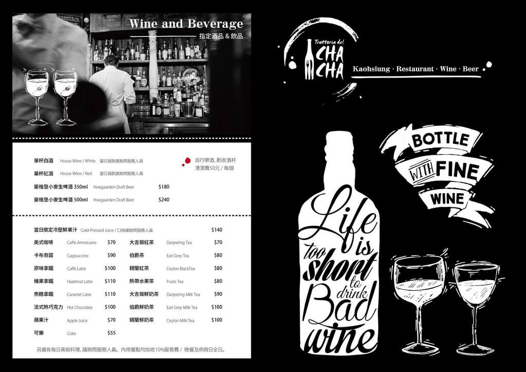 【高雄】Trattoria del CHA CHA 義式餐酒館│秋季牛尾好美味．桑尼瘦不了