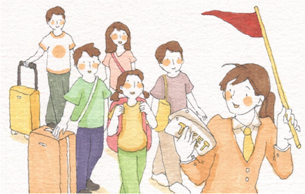 领队应变超好 被客人吓出来的啦!